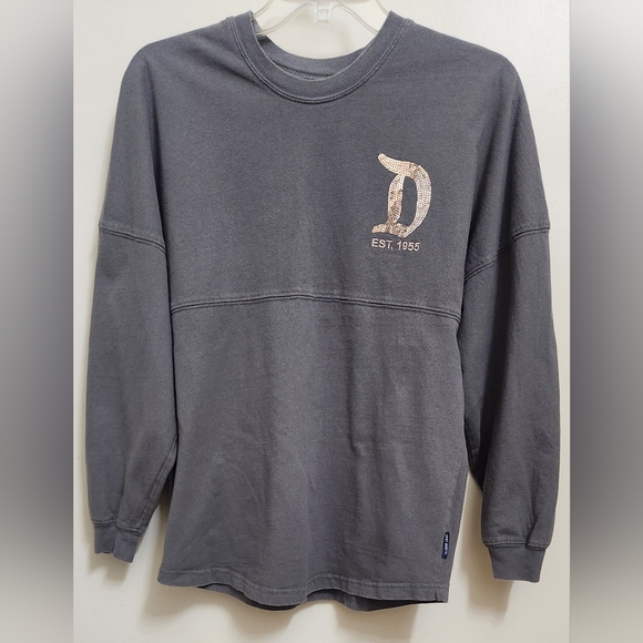 Disneyland Resort XS Briar Rose Dark Grey Charcoal Sequin Sparkle Spirit Jersey - Picture 2 of 7